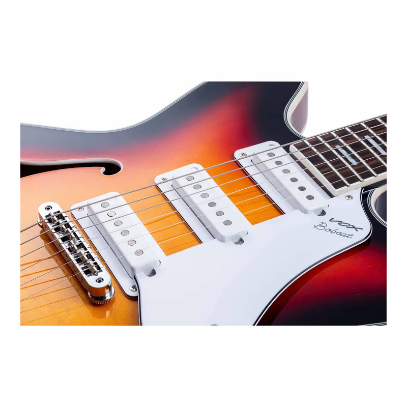 Vox BC-S66-SB Bobcat S66 Sunburst Semi-Hollow Body Guitar — view 3