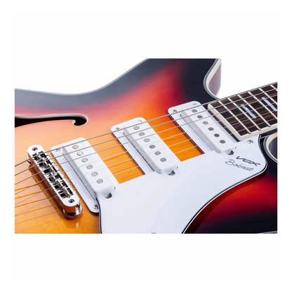 Vox BC-S66-SB Bobcat S66 Sunburst Semi-Hollow Body Guitar — view 3