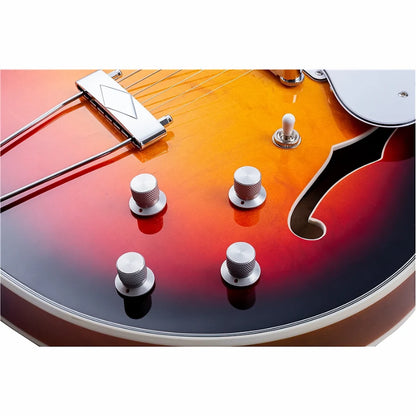 Vox BC-S66-SB Bobcat S66 Sunburst Semi-Hollow Body Guitar — view 5