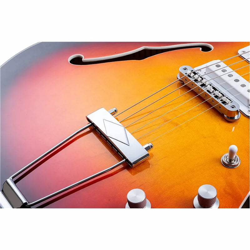 Vox BC-S66-SB Bobcat S66 Sunburst Semi-Hollow Body Guitar — view 6