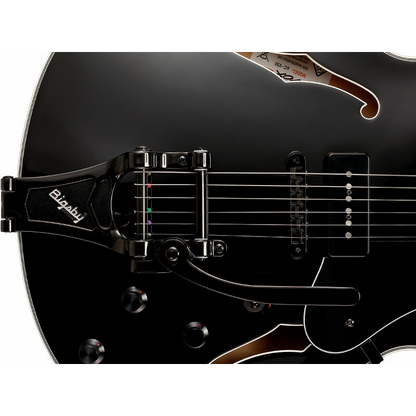 VOX Bobcat V90 Bigsby Black Semi-Hollow Body Guitar — view 3