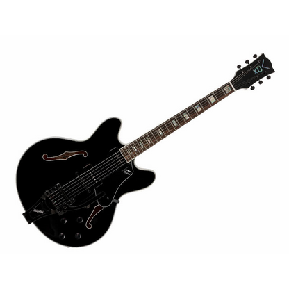 VOX Bobcat V90 Bigsby Black Semi-Hollow Body Guitar