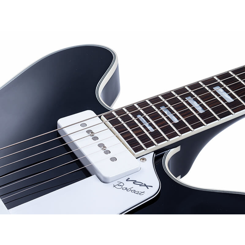 Vox Bobcat V90 Black Semi-Hollow Body Guitar — view 4