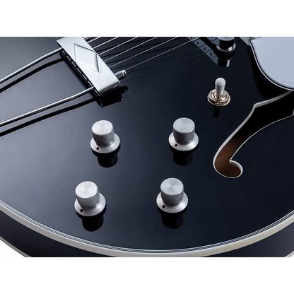 Vox Bobcat V90 Black Semi-Hollow Body Guitar — view 5