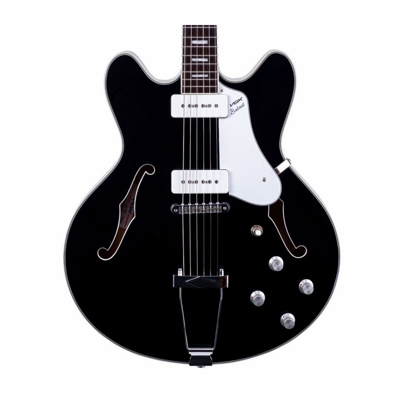 Vox Bobcat V90 Black Semi-Hollow Body Guitar — view 3