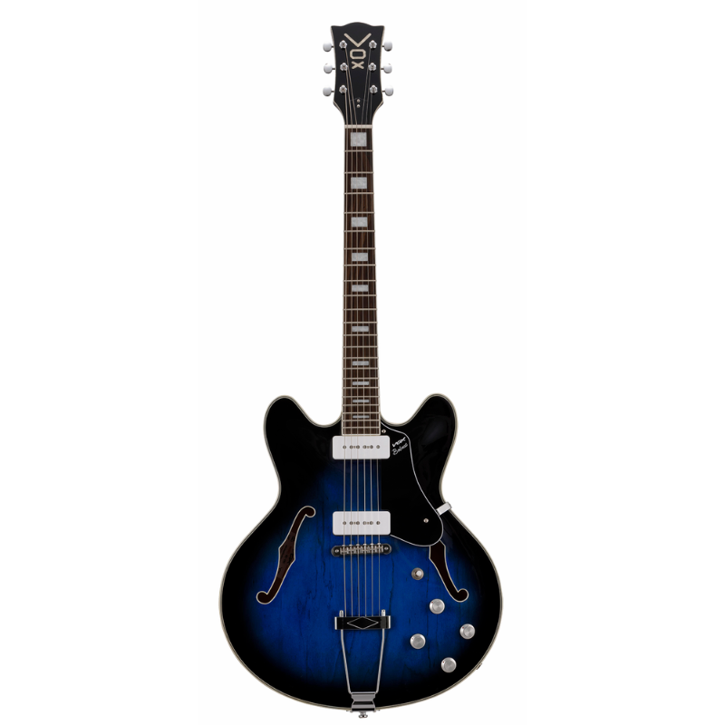 Vox Bobcat V90 Sapphire Blue Semi-Hollow Body Guitar
