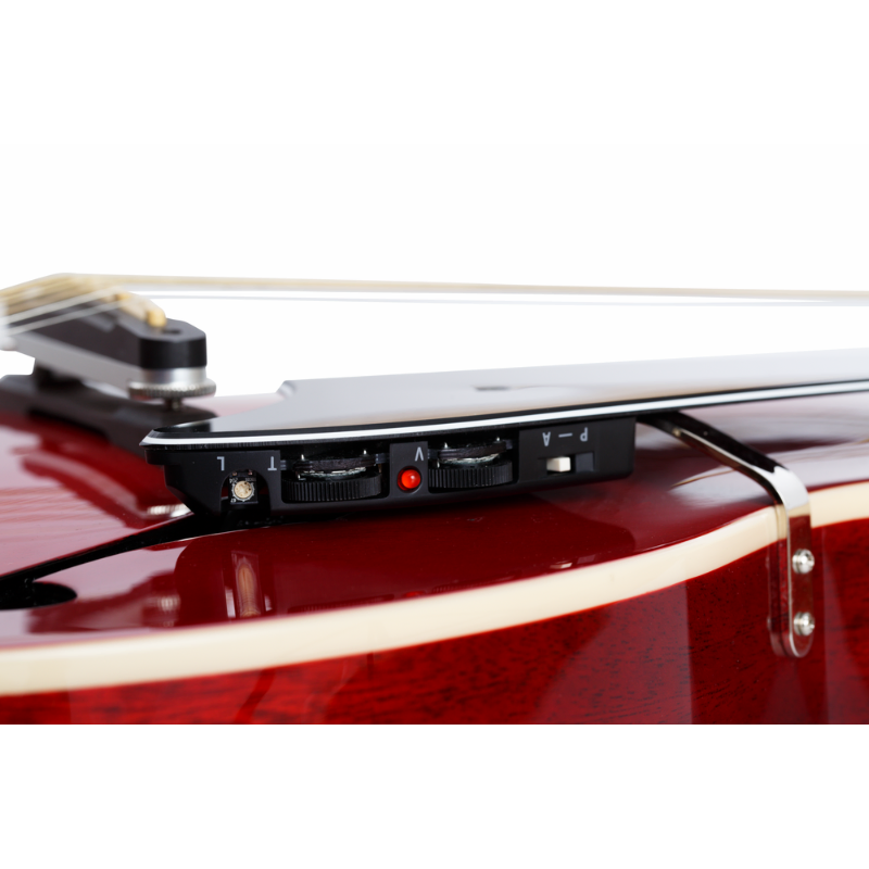 VOX Giulietta VGA-3PS Trans Red Cutaway Archtop Guitar — view 4
