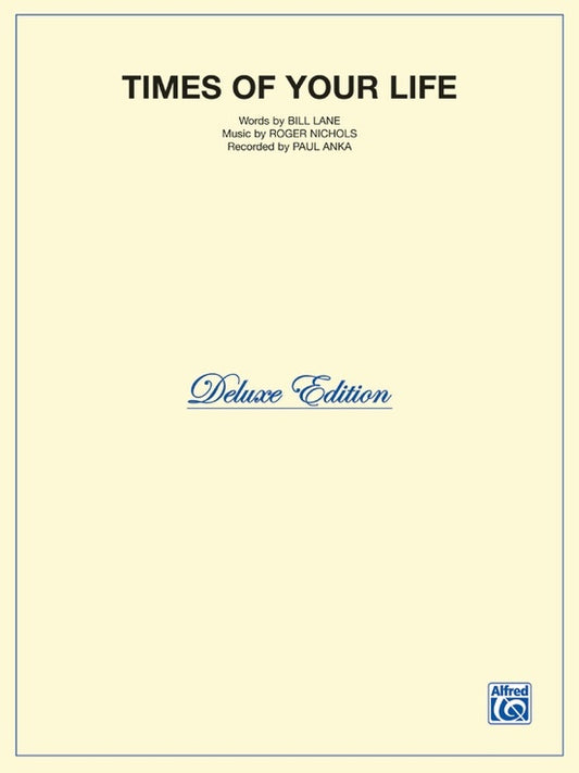 Times of Your Life Vocal Sheet Music