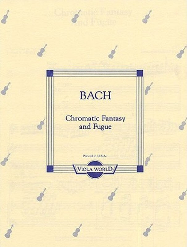 Bach - Chromatic Fantasy and Fugue Viola/Piano (Softcover Book)