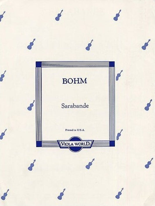 Bohm - Sarabande Viola/Piano (Pod) (Softcover Book)