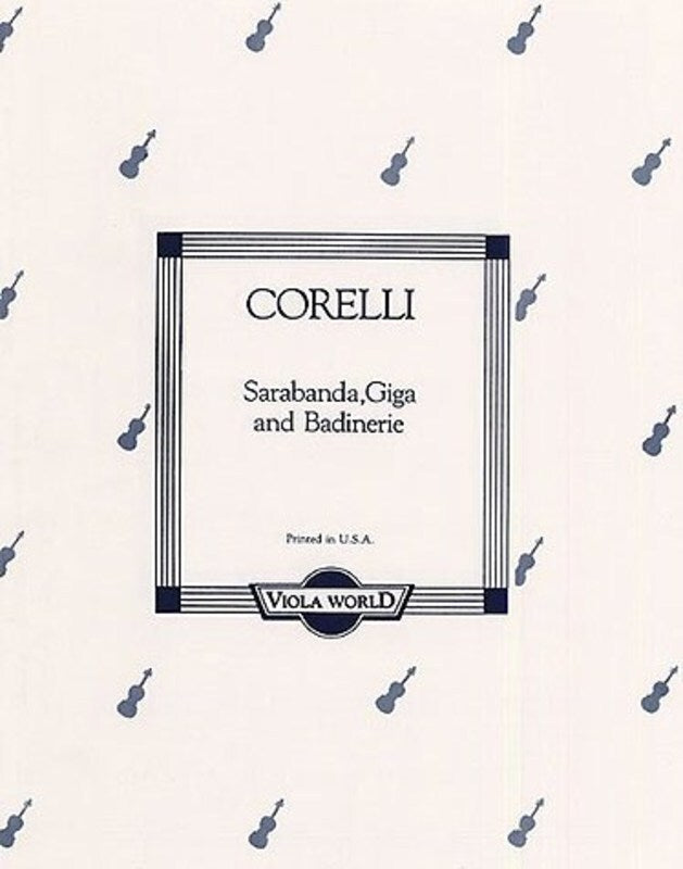 Corelli - Sarabande Giga and Badinerie Viola/Piano (Softcover Book)
