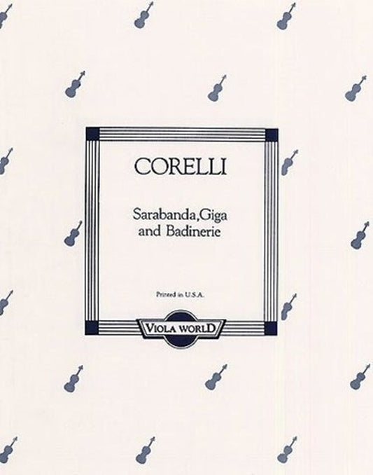 Corelli - Sarabande Giga and Badinerie Viola/Piano (Softcover Book)