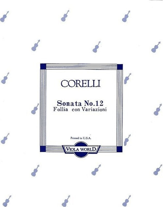 Corelli - Sonata Op 5 No 12 La Folia Viola/Piano (Softcover Book)