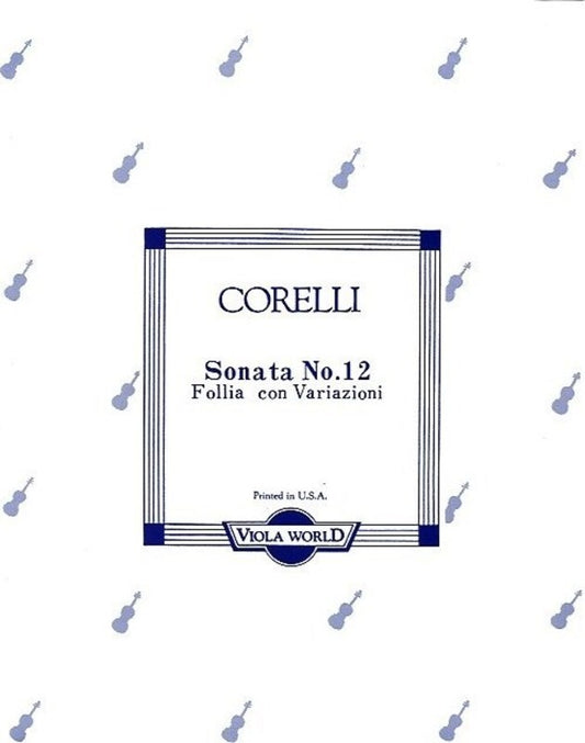 Corelli - Sonata Op 5 No 12 La Folia Viola/Piano (Softcover Book)
