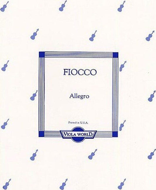 Fiocco - Allegro for Viola and Piano, Arranged by Alan Arnold