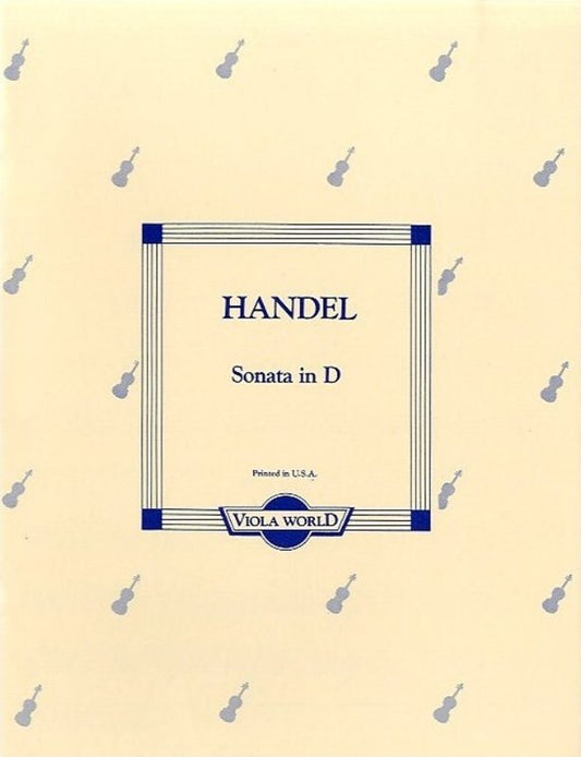 Handel - Sonata In D Viola/Piano (Softcover Book)