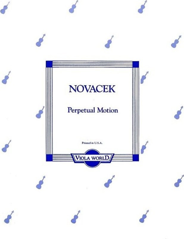 Novacek - Perpetual Motion Viola/Piano (Softcover Book)