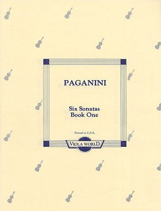 Paganini - Sonatas Book 1 (1-3) Viola/Piano (Softcover Book)