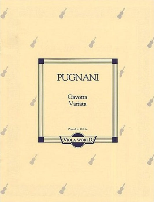 Pugnani - Gavotta Variata Viola/Piano (Softcover Book)