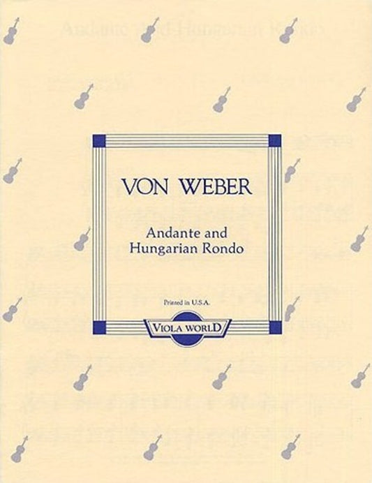 Weber - Andante And Hungarian Rondo Viola/Piano (Softcover Book)