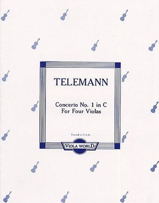Telemann - Concerto No 1 In C For 4 Violas (Softcover Book)