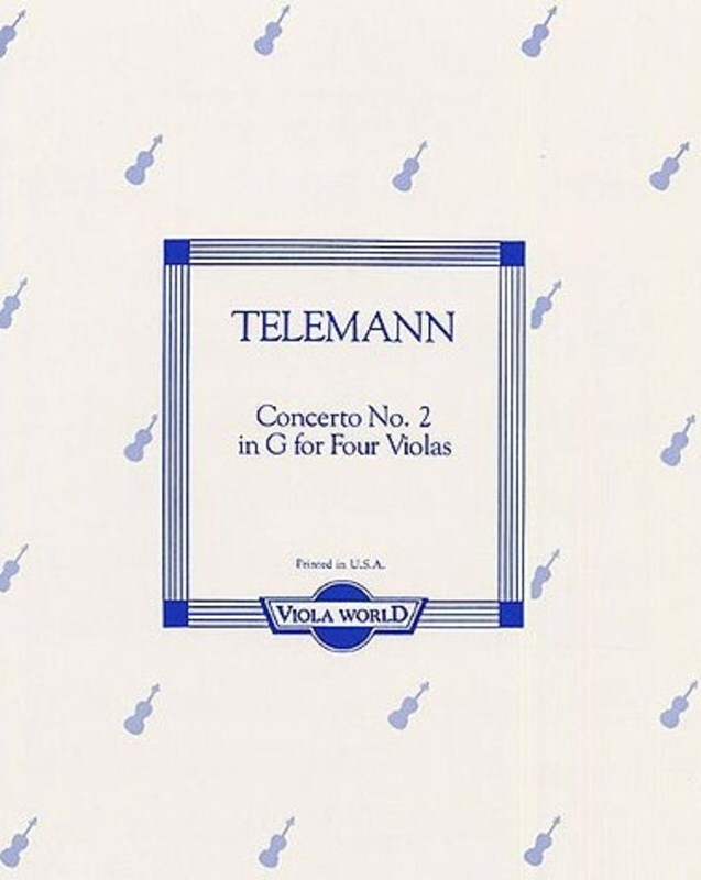 Telemann - Concerto No 2 In G For 4 Violas (Softcover Book)