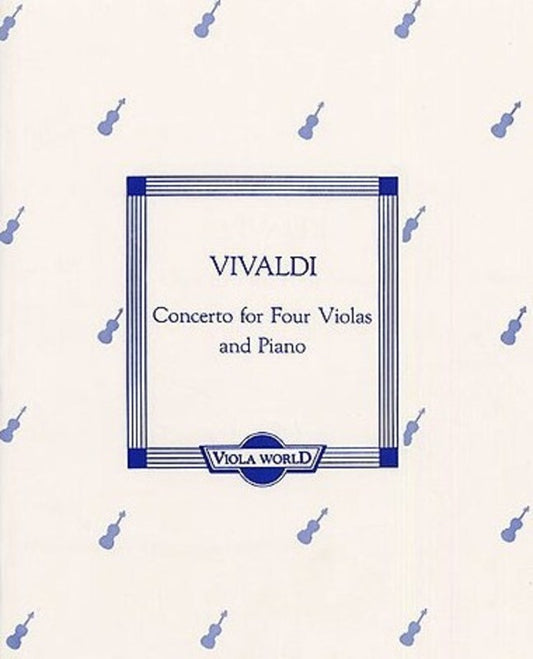 Vivaldi - Concerto For 4 Violas/Piano (Softcover Book)