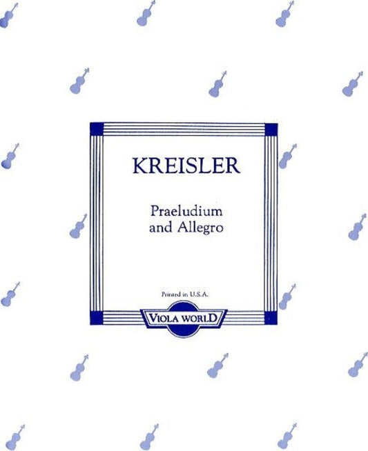 Kreisler - Praeludium And Allegro Viola/Piano (Softcover Book)