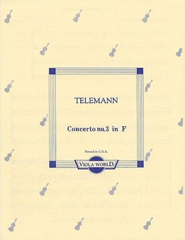 Telemann - Concerto No 3 For 4 Violas Score/Parts (Softcover Book)