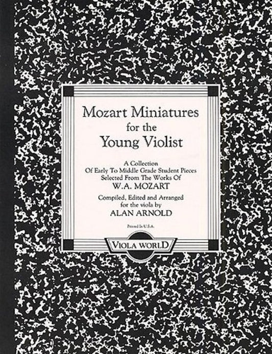 Mozart Miniatures For The Young Violist (Softcover Book)