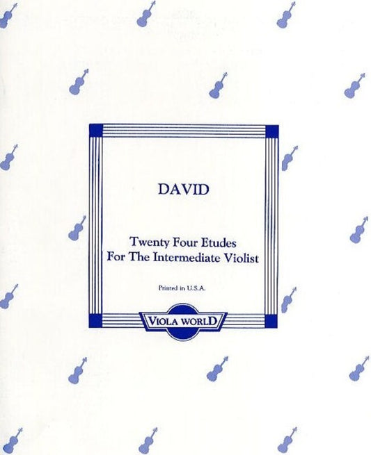 David - 24 Etudes Viola Solo (Softcover Book)