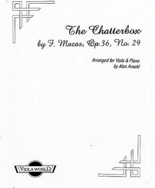 Mazas - Chatterbox Op 36 Viola/Piano (Softcover Book)