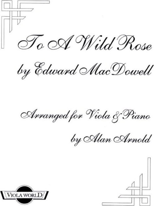 MaCDowell - To A Wild Rose Viola/Piano (Softcover Book)