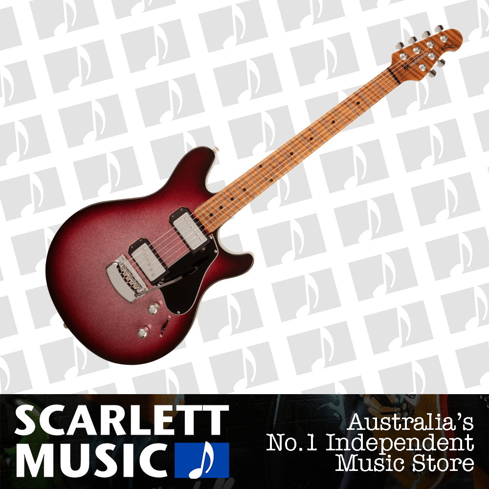Ernie Ball Music Man Valentine Trem Maroon Burst Sparkle — view 2