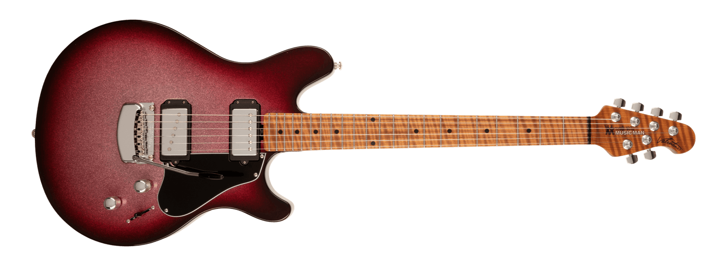 Ernie Ball Music Man Valentine Trem Maroon Burst Sparkle
