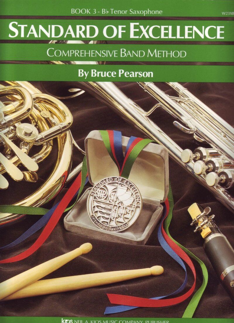 Standard of Excellence Book 3 Tenor Saxophone by Bruce Pearson, 48 pages, Neil A. Kjos Music Company, Intermediate band method