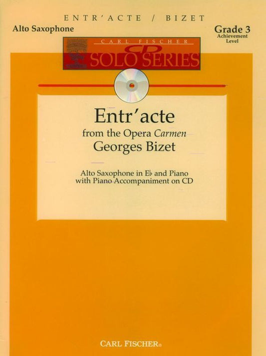 Entracte From Carmen Alto Sax Piano Book/CD