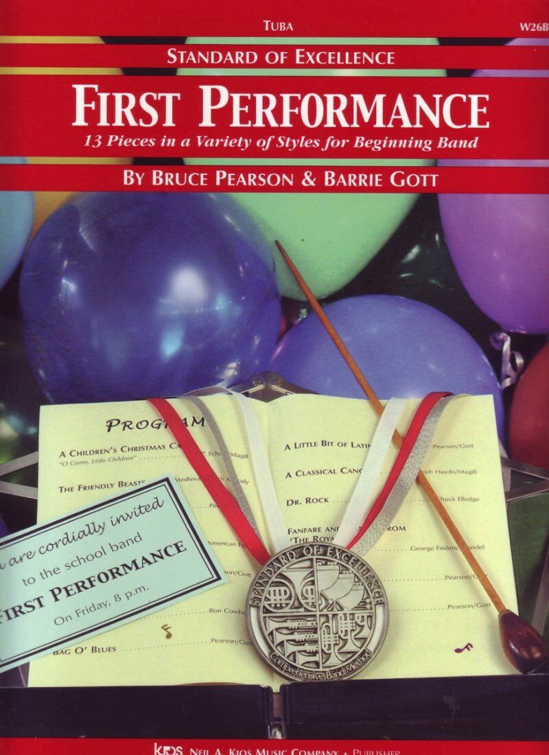 First Performance Tuba - 13 Songs for Beginning Band, 16 Pages, Barrie Gott & Bruce Pearson, Neil A. Kjos Music Company