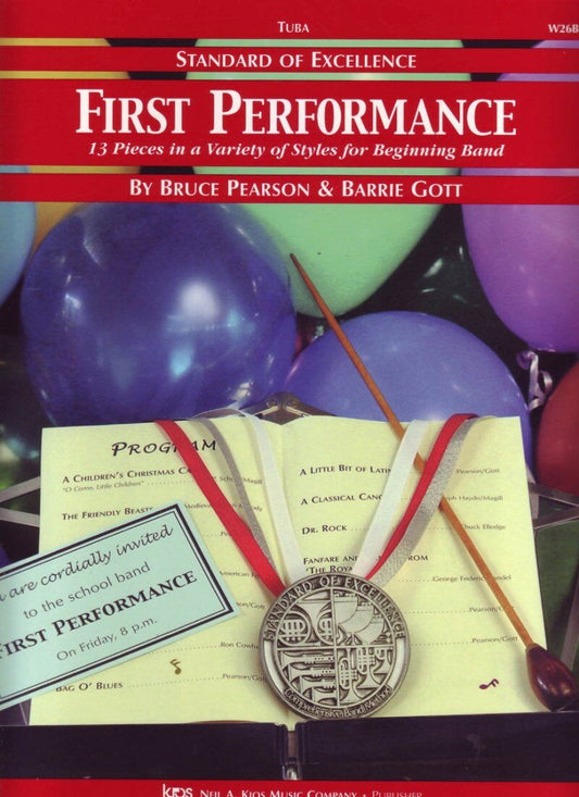 First Performance Tuba - 13 Songs for Beginning Band, 16 Pages, Barrie Gott & Bruce Pearson, Neil A. Kjos Music Company
