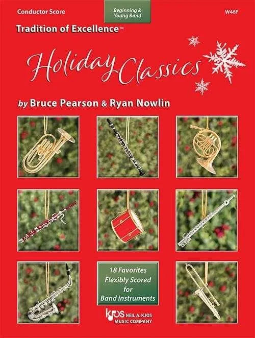 Toe Holiday Classics Score by Bruce Pearson & Ryan Nowlin, 144 Pages, Band Ensemble, Published by Neil A. Kjos Music Company