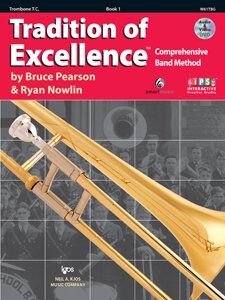 Tradition of Excellence Book 1 Trombone T.C. by Bruce Pearson & Ryan Nowlin, 48 Pages, Neil A. Kjos Music Company