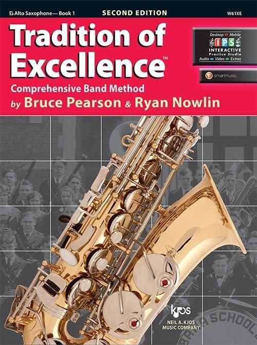 Tradition of Excellence Book 1 for Alto Saxophone by Bruce Pearson and Ryan Nowlin, 48 Pages, Neil A. Kjos Music Company