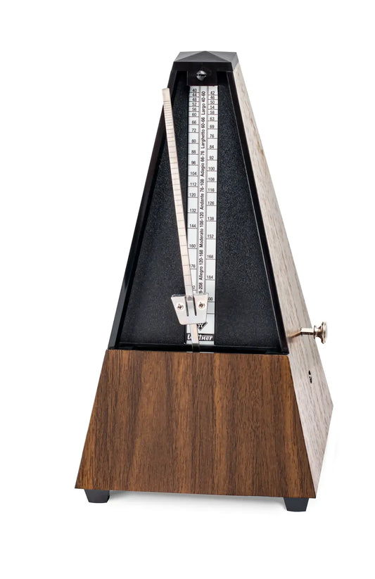 Wittner Taktell W812K Pyramid Style Mechanical Metronome with Bell - Mahogany