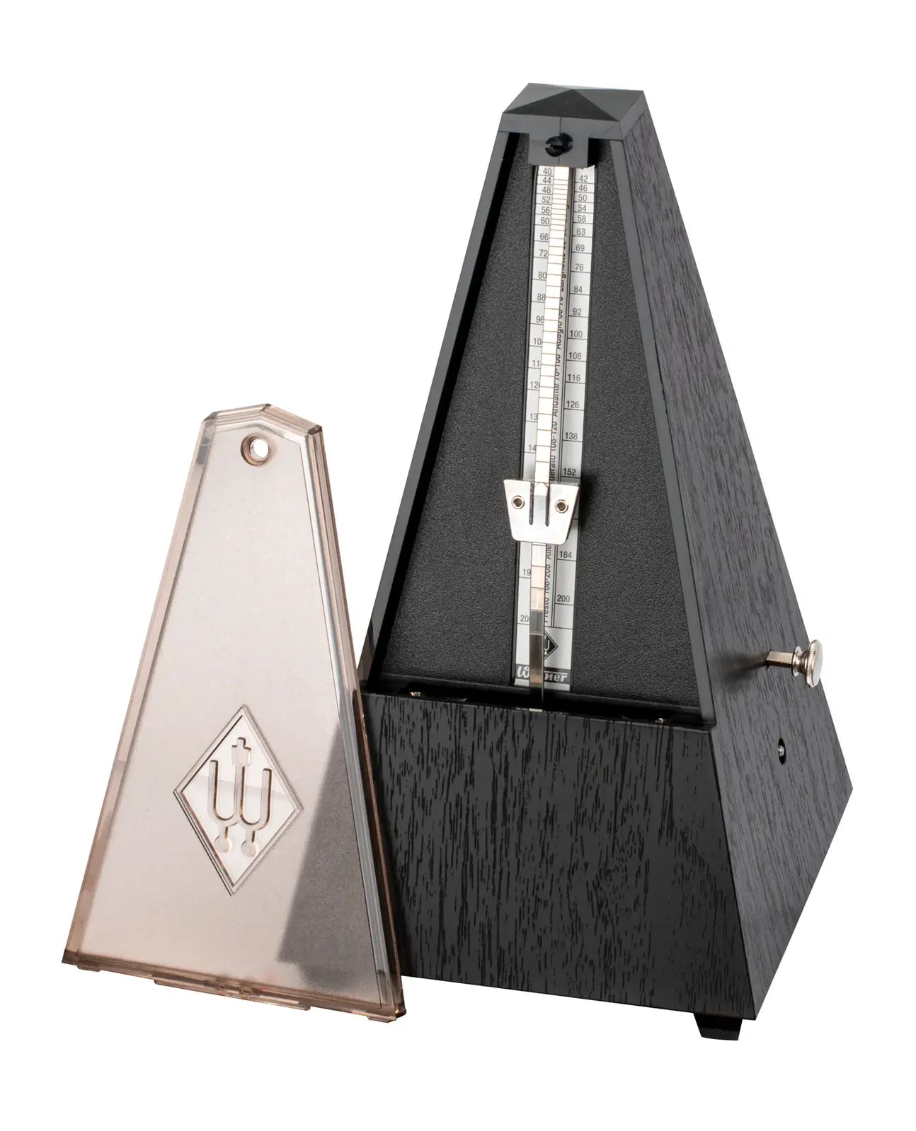 Wittner Taktell Pyramid Style Mechanical Metronome with Bell - Black