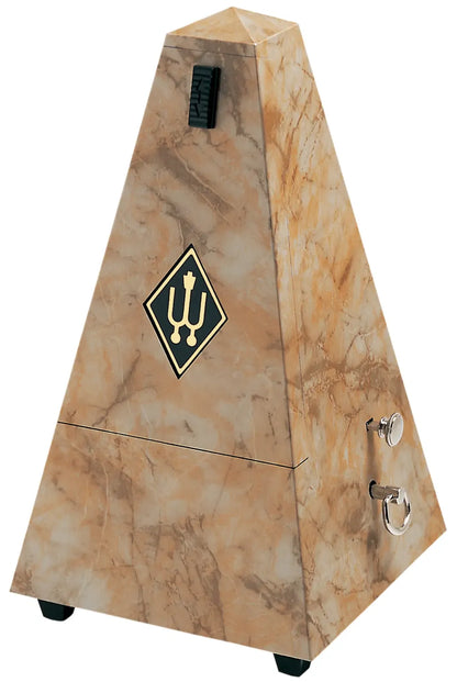 Wittner Designer Series W859L Pyramid Metronome with Bell, Light Brown Marble