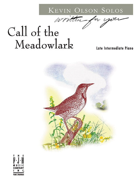 Call of the Meadowlark by Kevin Olson for Piano, 1 Page, FJH Music Company, G Minor, Metric Modulation 4/4 to 3/4
