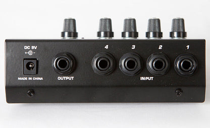 Leem 4-Channel Analog Micro Line Mixer, 9V Battery Powered, Compact Design, Volume Control for Each Channel, Frequency Response 20Hz-20kHz — view 2