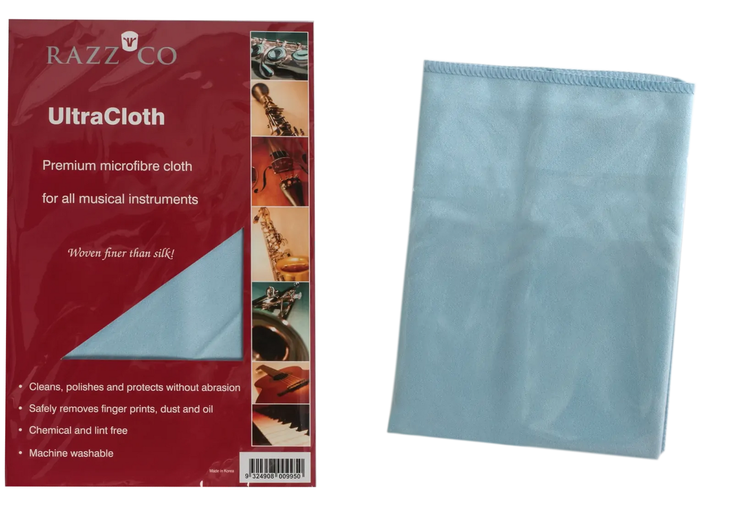 Razz Ultra Cloth Premium Microfibre Cleaning Cloth for Musical Instruments