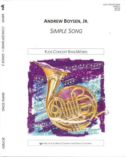 Simple Song for Band - Grade 3, Neil A. Kjos Music Company, 1 Page