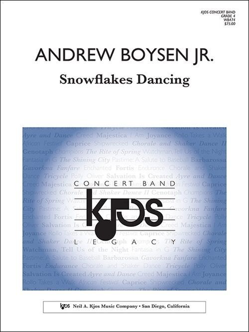 Snowflakes Dancing by Andrew Boysen Jr. for Band - Score and Parts, Duration 5:10, Publisher Neil A. Kjos Music Company